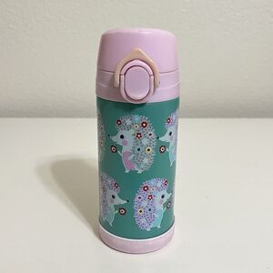 Pottery Barn Kids Mackenzie Aqua Hedgehogs Water Bottle - USED FLAWS